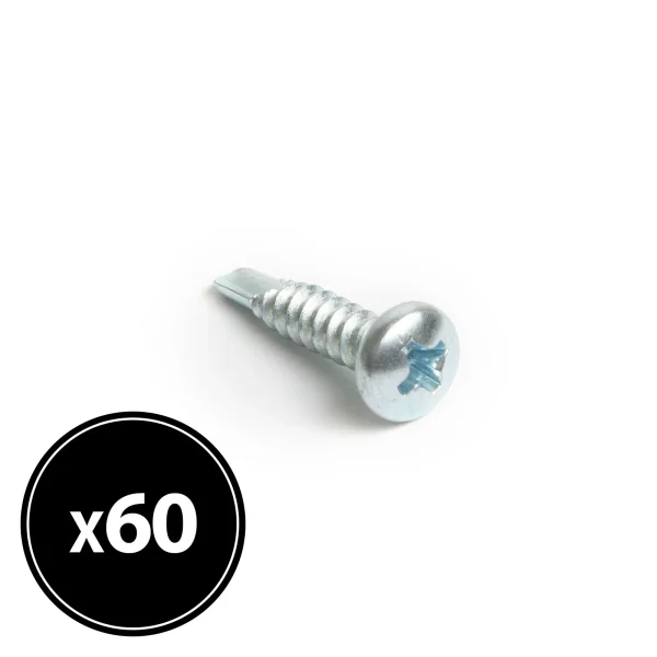 Self-tapping flat head screw - 4.2 x 19 mm - 60 pcs / pack Handy 04806