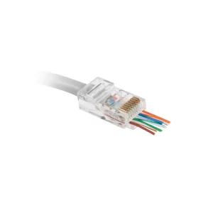 Pass Through Network Cable Modular Plug - CAT5e RJ45 - 8P8C Delight 05223PT