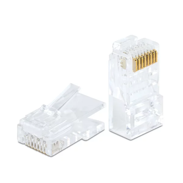 8P8C modular plug – pass-through – UTP CAT6 RJ45 Delight 05232C