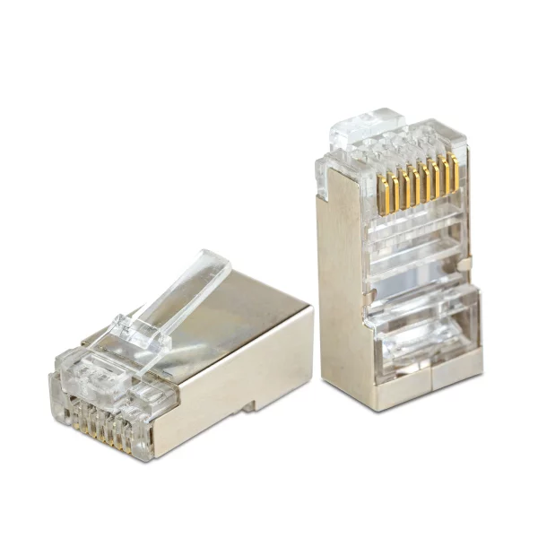 8P8C modular plug – pass-through – FTP CAT6 RJ45 Delight 05232D