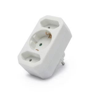 Wall-distributor with 1 + 2 socket Delight 05682