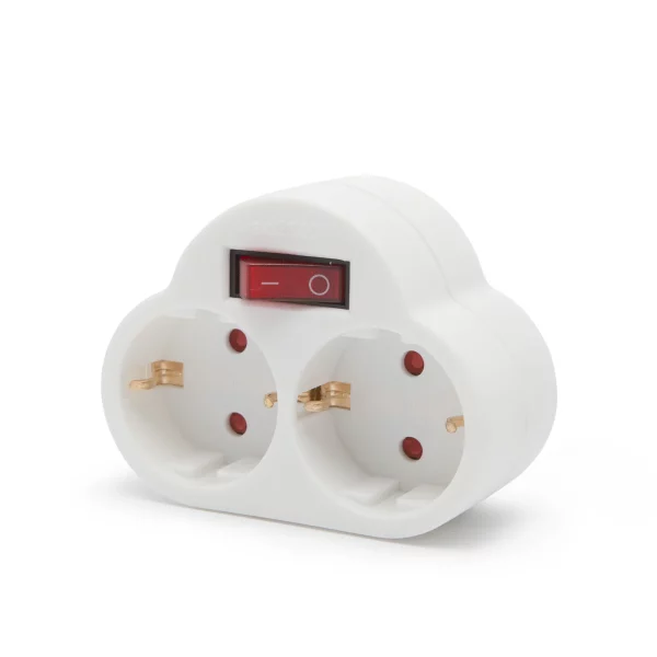 Wall-distributor with 2 socket Delight 05684