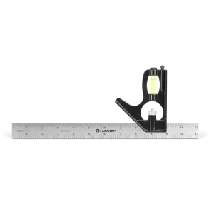 Szögmérő vonalzó - 305 x 115 x 15 mm - fém Handy 10059