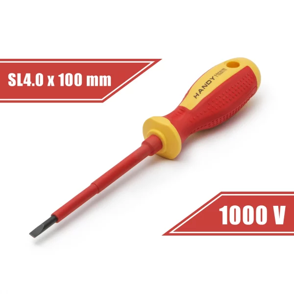 Csavarhúzó - 0,8 x 4 x 100 mm - 1000V-ig szigetelt Handy 10562