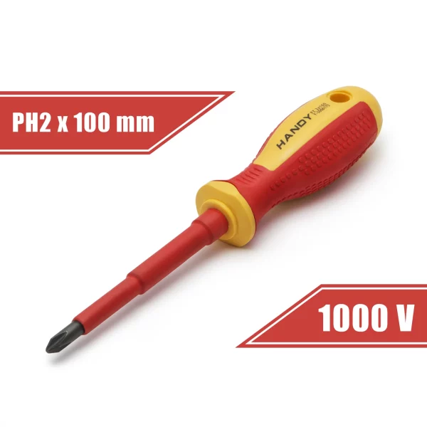 Csavarhúzó - PH2 x 6 x 100 mm - 1000V-ig szigetelt Handy 10569