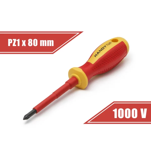 Csavarhúzó - PZ1 x 80 mm - 1000V-ig szigetelt Handy 10571