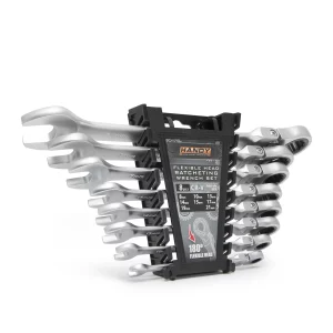 Racsnis csillag-villáskulcs készlet - 8,10,13,14,15,17,19, 21 mm - flexibilis fejjel Handy 10870