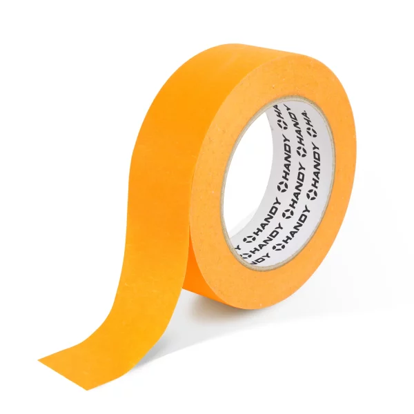 Maszkolószalag - vízbázisú - 50 m x 24 mm - narancssárga - kültéri, hőálló Handy 11061