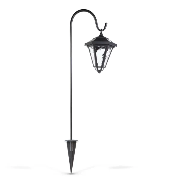LED-es szolár lámpa - kandeláber - 80 cm - fekete - hidegfehér Garden of Eden 11236B