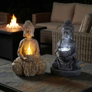 Szolár Buddha - 1 LED - 12,5 x 8,5 x 19 cm - 2 féle Garden of Eden 11269