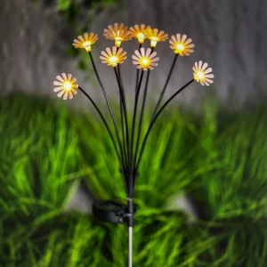 Leszúrható szolár lámpa - kamilla - 10 melegfehér LED - 80 cm Garden of Eden 11272