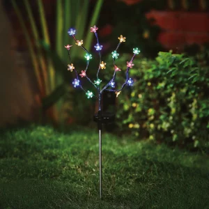 Leszúrható szolár virág - 20 színes LED - 65 cm Garden of Eden 11274