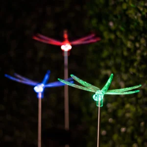 RGB LED-es szolár lámpa - szitakötő Garden of Eden 11393B