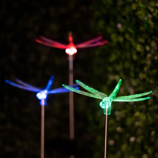 RGB LED-es szolár lámpa - szitakötő Garden of Eden 11393B