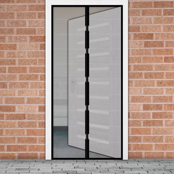 Szúnyogháló függöny ajtóra - mágneses - 100 x 210 cm - fekete Garden of Eden 11398BK