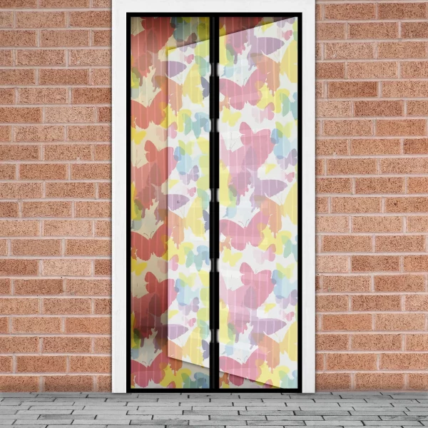 Szúnyogháló függöny ajtóra - mágneses - 100 x 210 cm - színes pillangós Garden of Eden 11398K
