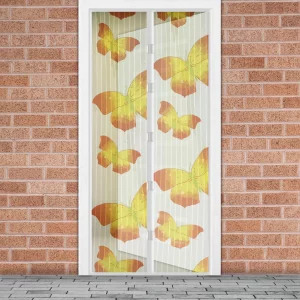 Szúnyogháló függöny ajtóra - mágneses - 100 x 210 cm - sárga pillangós Garden of Eden 11398L