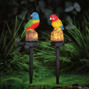 Leszúrható szolár dekoráció - papagáj - 1 melegfehér LED - 8 x 60 x 41 cm Garden of Eden 11426H