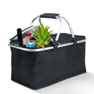 Thermo összecsukható bevásárlókosár - 49 x 28 x 25 cm - 21 L - fekete Bewello 11549A