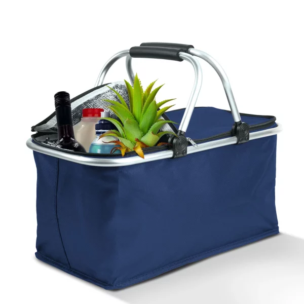 Thermo összecsukható bevásárlókosár - 49 x 28 x 25 cm - 21 L - kék Bewello 11549D