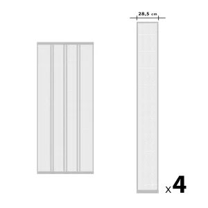 Szúnyogháló függöny ajtóra - 4 db szalag - max. 100 x 220 cm - fehér Garden of Eden 11608WH