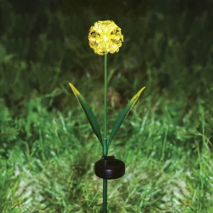 Leszúrható szolár virág - hortenzia - 2 féle - 25 melegfehér LED - 13 x 7 x 65 cm Garden of Eden 11738