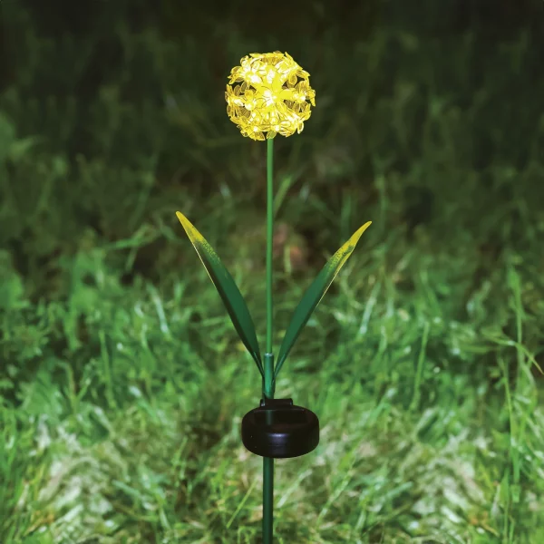 Leszúrható szolár virág - hortenzia - 2 féle - 25 melegfehér LED - 13 x 7 x 65 cm Garden of Eden 11738