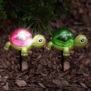 Leszúrható szolár - teknősbéka - fehér LED - 10 x 6 x 15 cm Garden of Eden 11751B