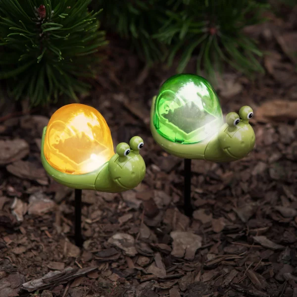 Leszúrható szolár - csiga - fehér LED - 10 x 6 x 15 cm Garden of Eden 11751C