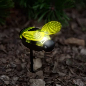 Leszúrható szolár lámpa - méhecske - 8 x 7,5 x 14,5 cm - Fehér LED Garden of Eden 11752