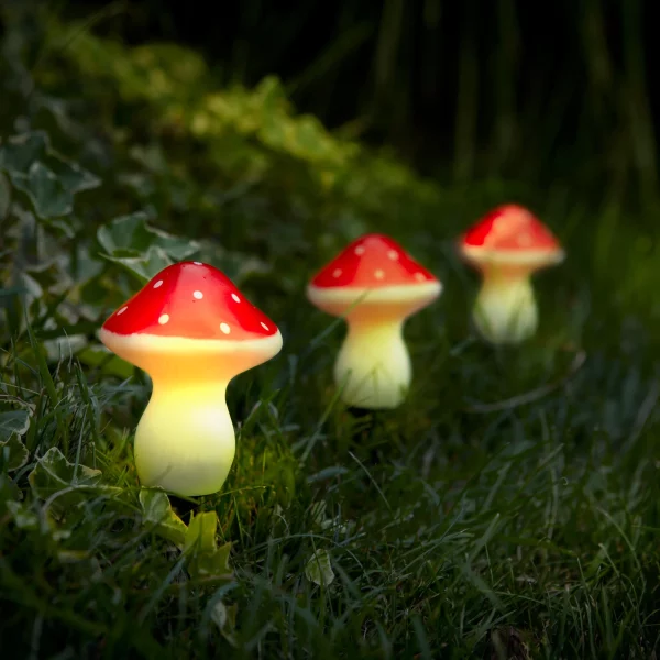 LED-es szolár lámpa - 3 db gomba - melegfehér Garden of Eden 11756