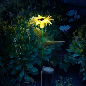 Leszúrható szolár napraforgó - 75 cm - 8 melegfehér LED Garden of Eden 11762