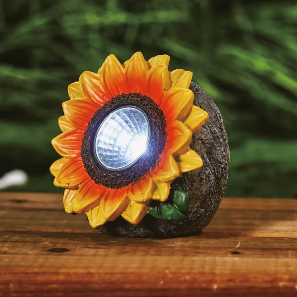 Szolár napraforgó - 2 fehér LED - 5 x 8 x 8,6 cm Garden of Eden 11762C