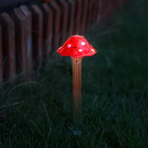 Leszúrható szolár gomba - 33,5 cm - 1 hidegfehér LED Garden of Eden 11765
