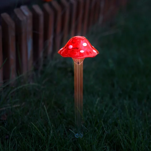 Leszúrható szolár gomba - 33,5 cm - 1 hidegfehér LED Garden of Eden 11765