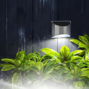 Szolár lámpa - fali - 10 x 5 x 8 cm - 4 fehér SMD LED Garden of Eden 11783