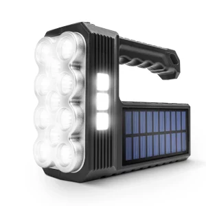 Szolár COB LED zseblámpa - munkalámpa funkcióval - 1200 mAh - MicroUSB - 1000 lumen - IP55 Phenom 18581