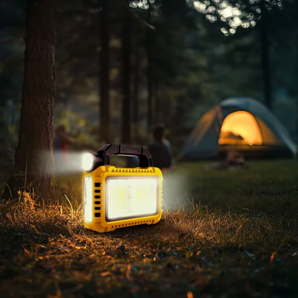 Multifunkciós kézi lámpa - szolár panel, USB-C - 6 világítási mód, 8 LED, 3600 mAh - 800 lumen Phenom 18584