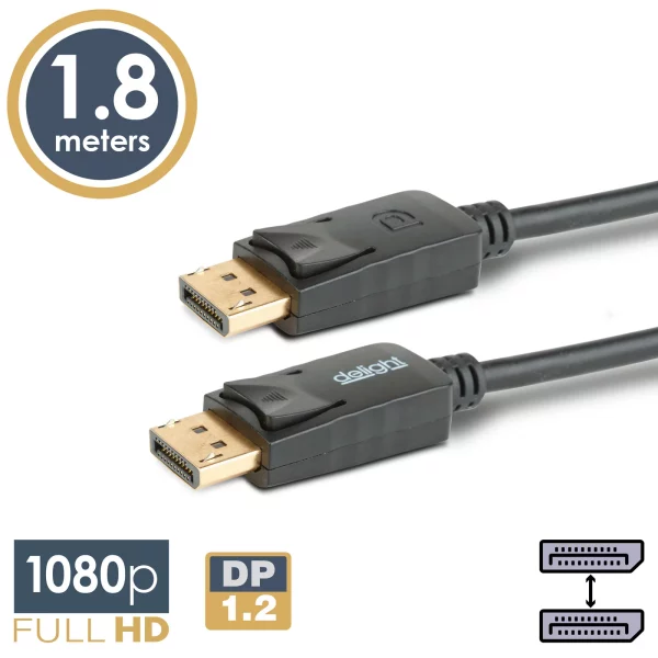 DisplayPort - Displayport kábel - 1.2 - 1080p - 1,8 m Delight 20333A