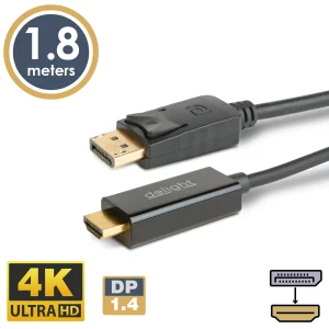 DisplayPort - HDMI kábel - 1.4 - 4K - 1,8 m Delight 20334