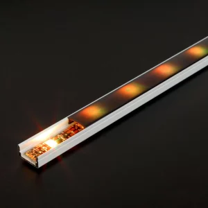 LED aluminium profil sín - 2000 x 17 x 8 mm - U profil - fehér Phenom 41010A2-WH