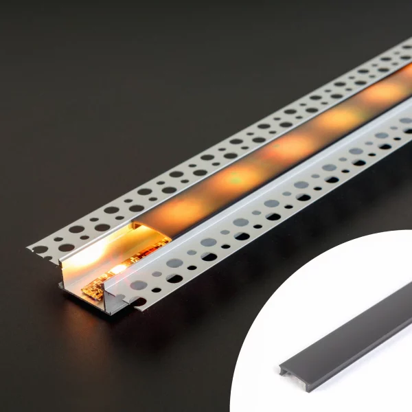 LED aluminium profil takaró búra - fekete - 1000 mm (41026A1-hez) Phenom 41026M1-BK