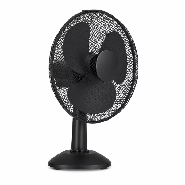 Asztali ventilátor - 23 cm - 22 W - 2 sebesség - oszcilláló - fekete - 220-240V AC 51104