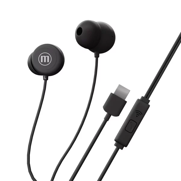 Maxell vezetékes fülhallgató - fekete - USB-C (INBAX) Maxell 52049