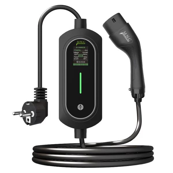 Elektromos autó töltőállomás táskával - EVSE Type2 - 5 m - max. 3,5 kW - 1 x 16A - 110-240V AC MNC 54932