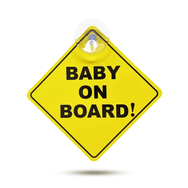 Tapadókorongos "Baby on Board" tábla - 12,7 x 12,7 cm MNC 54938