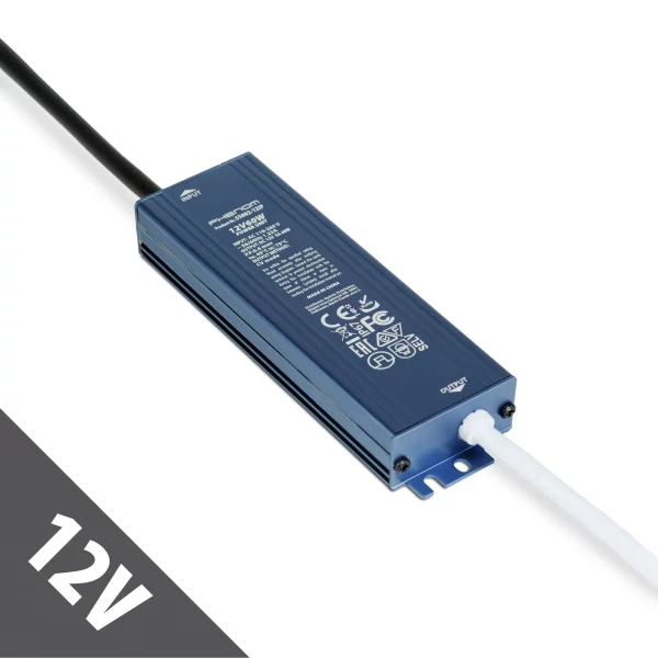 Hálózati stabilizált tápegység - 12V DC - 60W, 5A - IP67 Phenom 55002-12IP