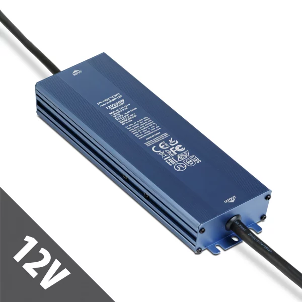 Hálózati stabilizált tápegység - 12V DC - 200W, 16,6A - IP67 Phenom 55007-12IP