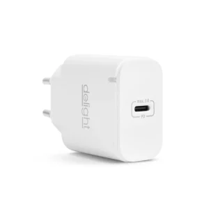 Adapter - Type-C - gyorstöltő, PD20W - fehér Delight 55046WH