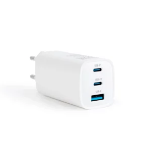 Hálózati Adapter USB + Type-C PD45W gyorstöltéssel - fehér Delight 55060